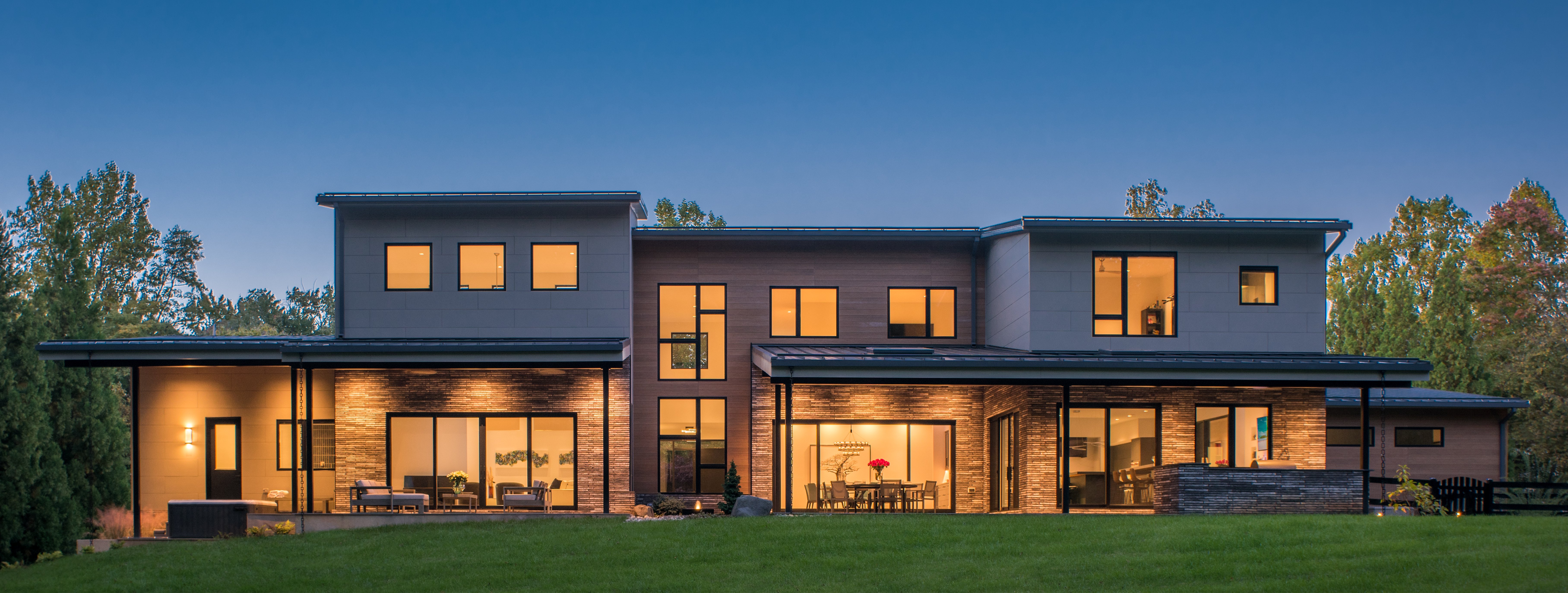 Modern Style High End Luxury Custom Home by Design Build Firm AV Architects and Builders in Great Falls Northern Virginia