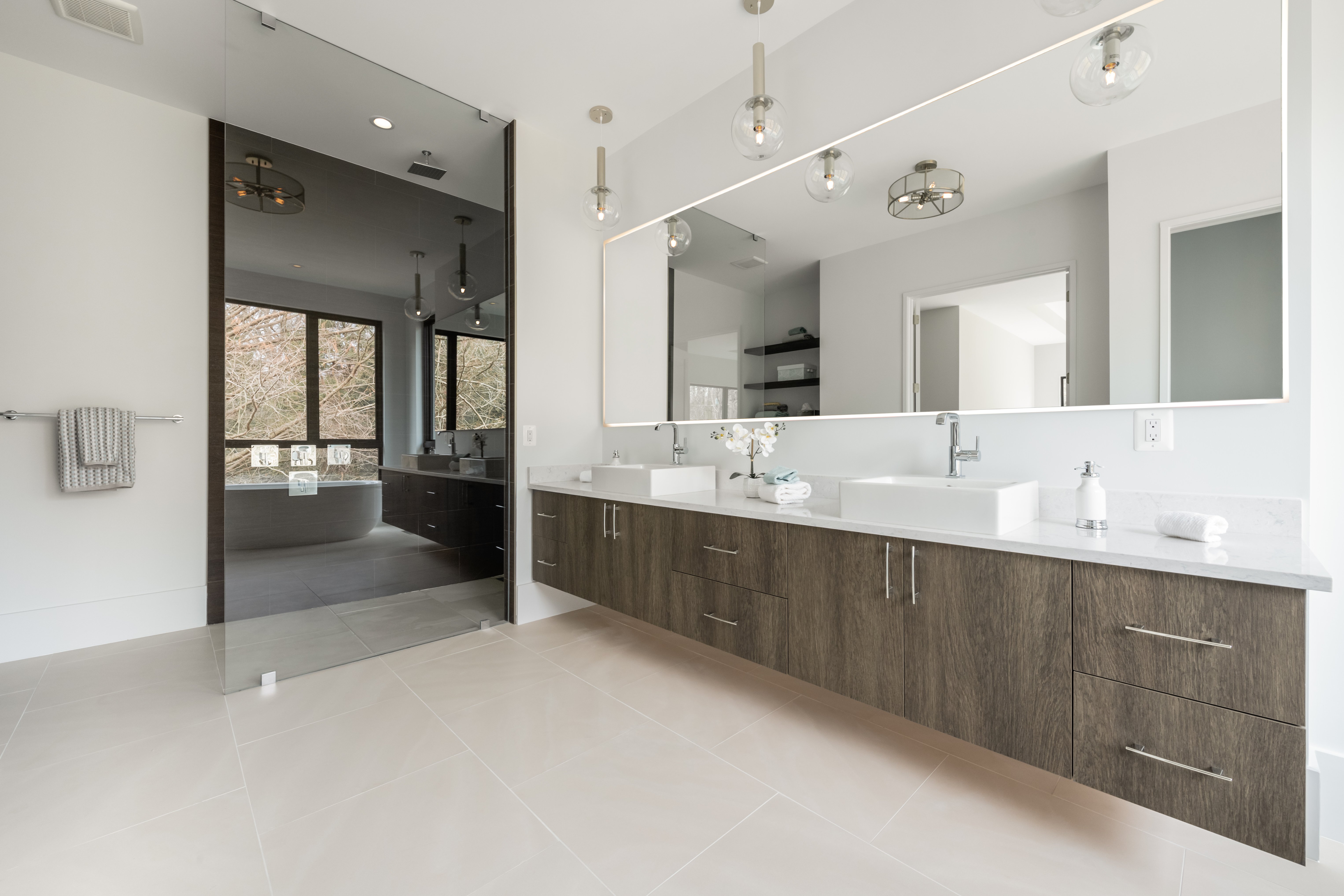 Modern Style High End Luxury Custom Home by Design Build Firm AV Architects and Builders in Great Falls Northern Virginia