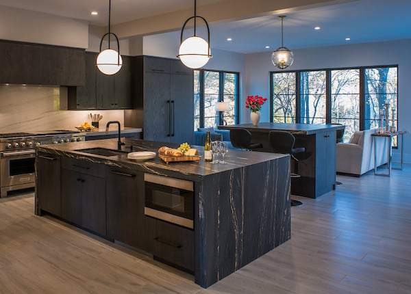 Great Falls Virginia Modern Home Black Kitchen Northern Virginia Retreat Home AV Architects and Builders